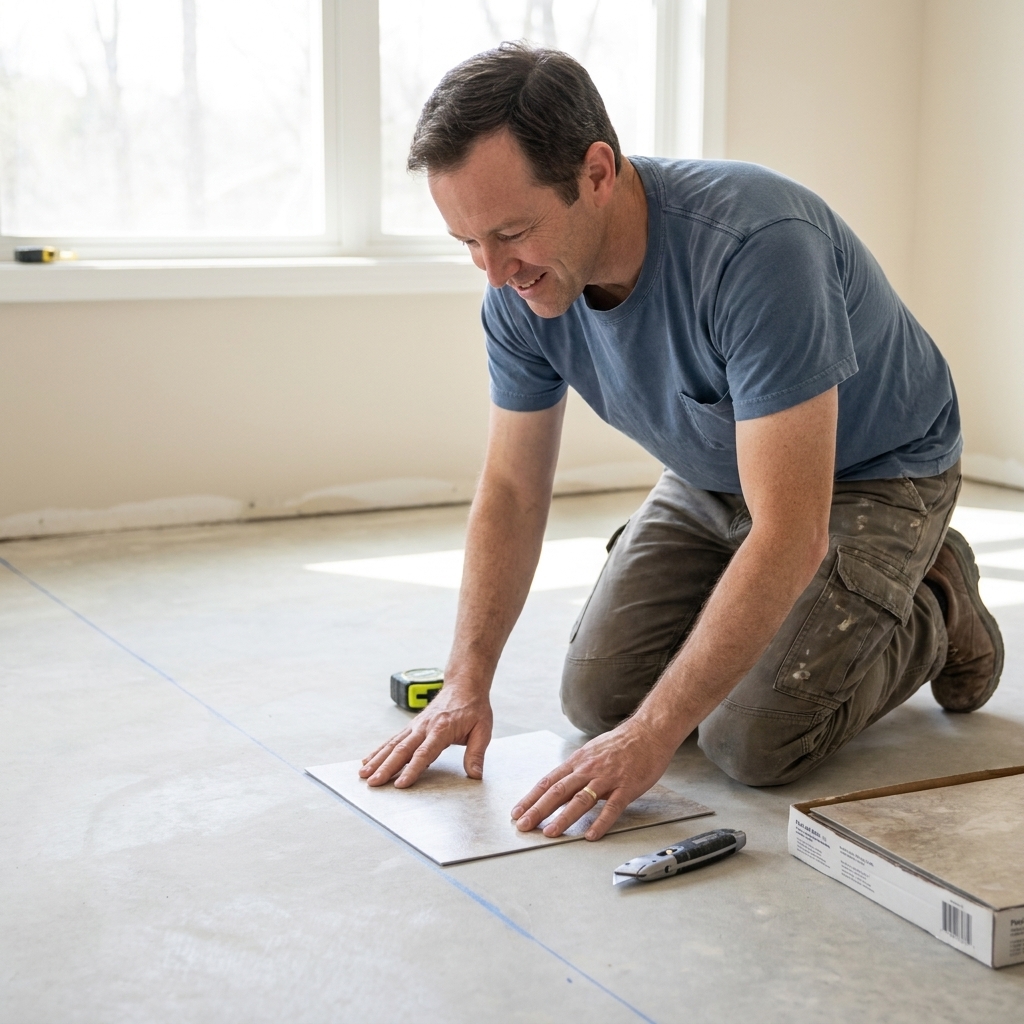 Installing Peel-and-Stick Vinyl Tile That Won’t Lift